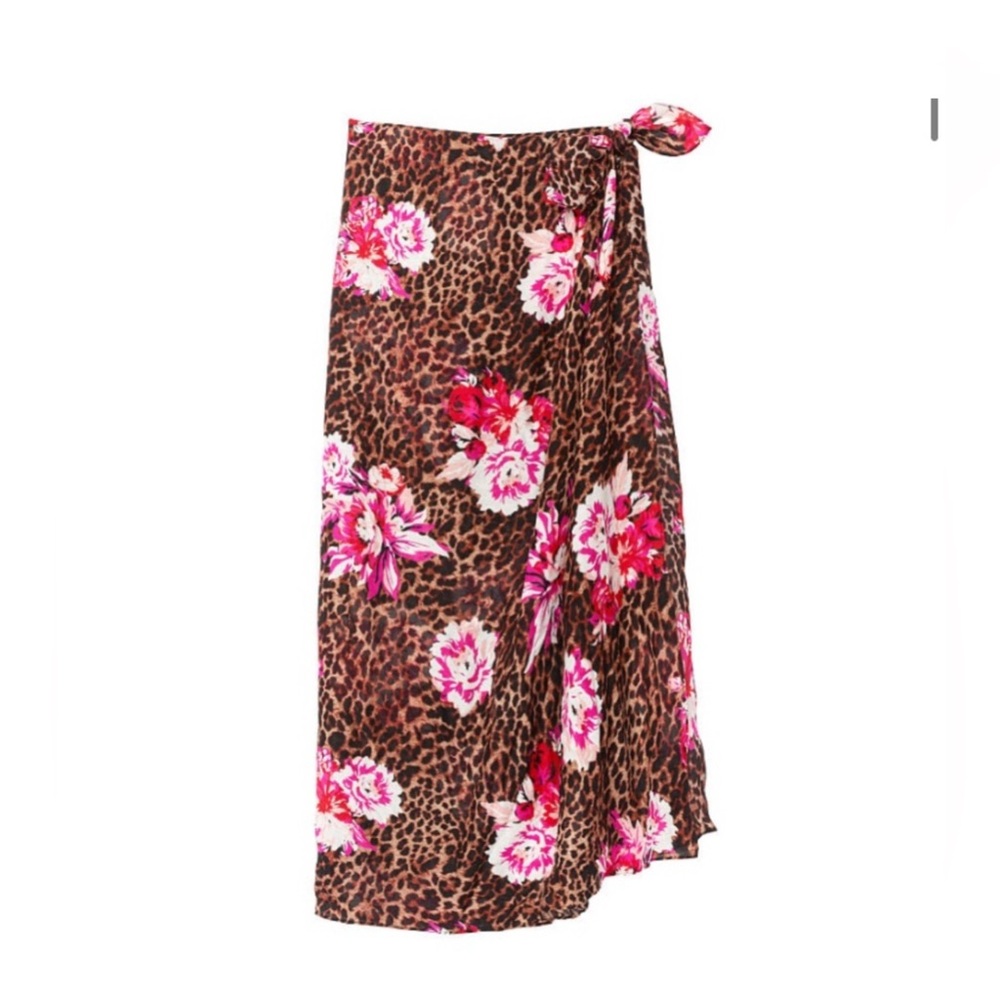 Victoria's Secret Leopard Swim Wrap Wear with Pink Accents